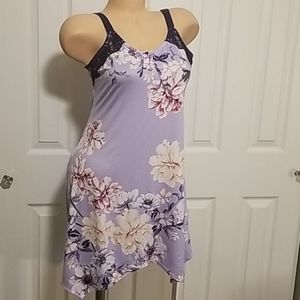 Beautiful Floral Print Pajama Nighty Small Size S